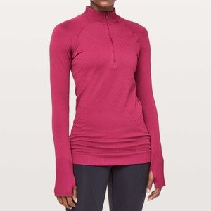 Lululemon Rest Less 1/2 Zip Pullover Size 6 Star Ruby